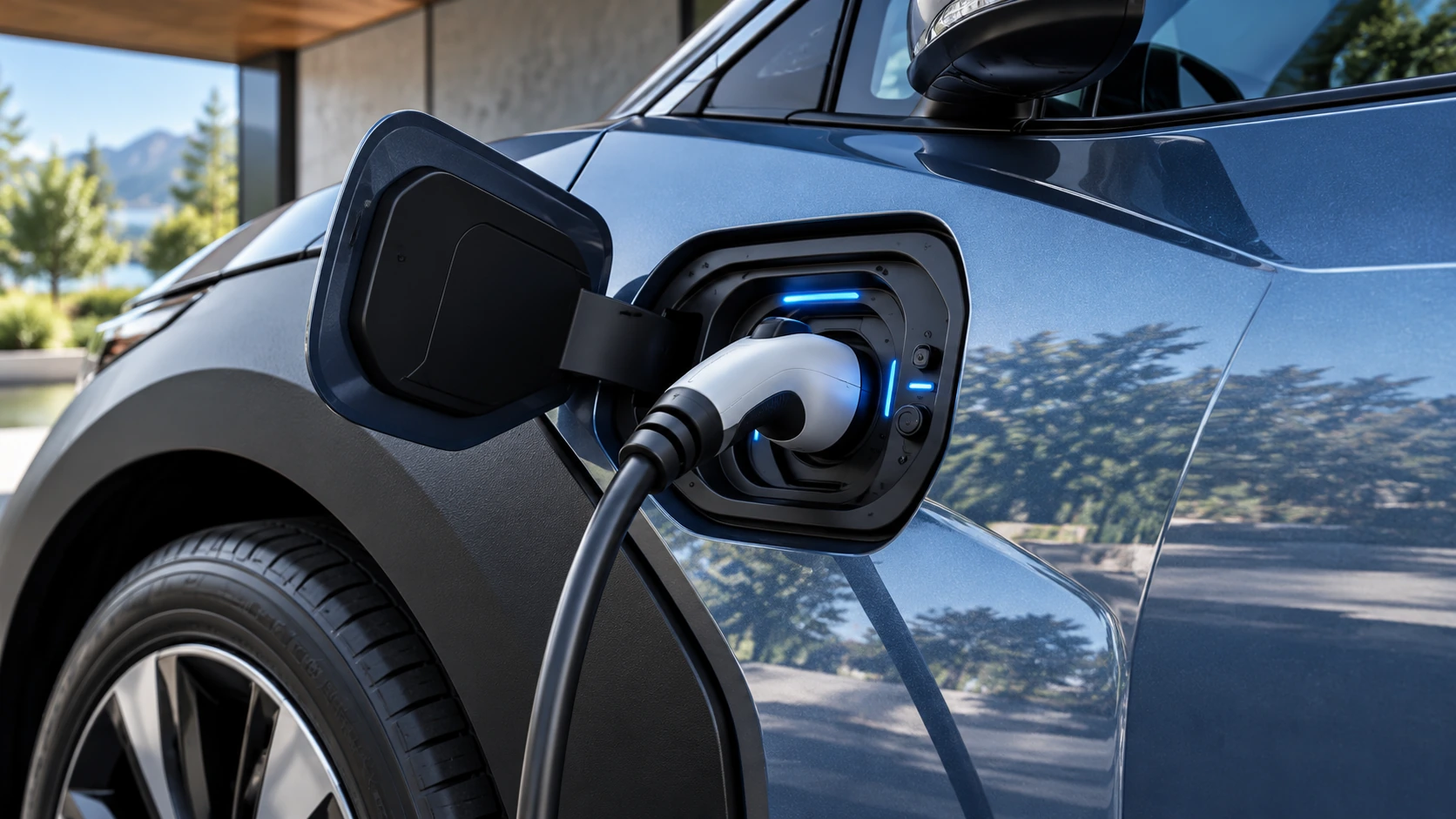 Subaru Solterra charging connection illustration