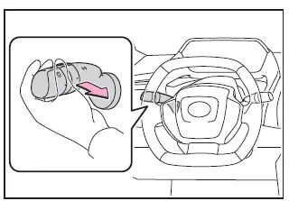 Subaru Solterra temporary low beam override lever operation