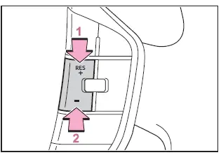 Subaru Solterra cruise control speed adjustment controls