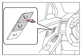 Subaru Solterra recall driving position using memory buttons