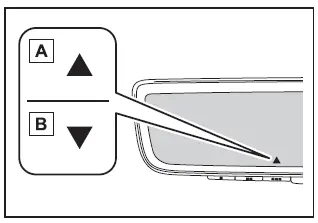 Subaru Solterra digital mirror garage door status indicators opening closing