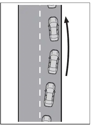 Subaru Solterra lane keeping steering assistance preventing lane departure