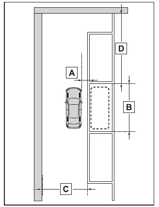 Subaru Solterra parallel parking alignment with lines