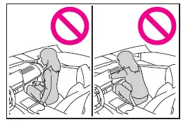 Subaru Solterra improper seating position near dashboard example