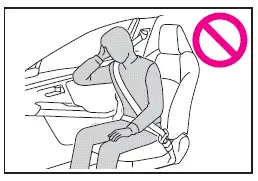 Subaru Solterra side airbag deployment danger zones illustration