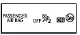 Subaru Solterra airbag ON OFF indicator status light